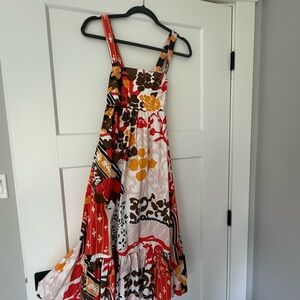 J. Crew Multicolor Floral Midi Dress